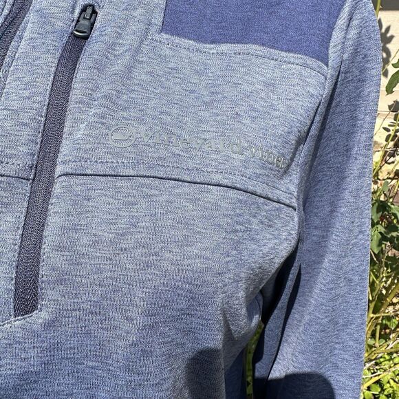 Vineyard Vines Shirt Mens Small Blue On The Go Performance Shep 1/4 Zip Golf - Picture 2 of 6